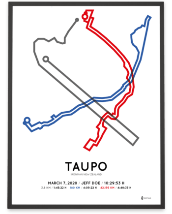 2020 Ironman Taupo course poster