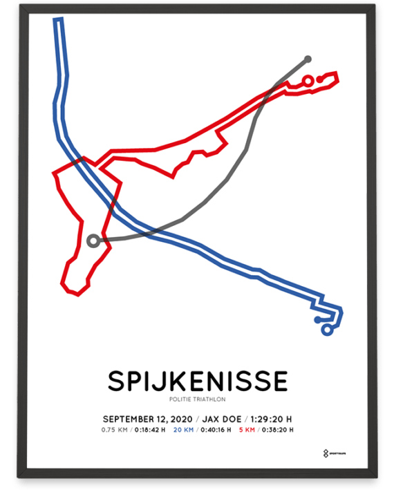 2020 Politie Triathlon sprint parcours poster