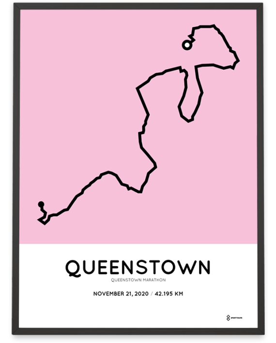 2020 Queenstown marathon course poster