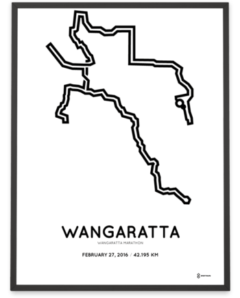 2016 Wangaratta marathon routemap print
