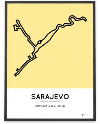 2018 Sarajevo half marathon course poster