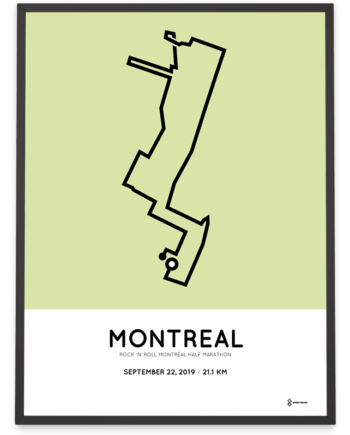 2019 Montreal half marathon parcours poster