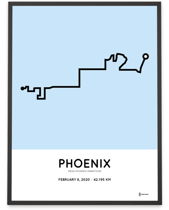 2020 Phoenix marathon course print