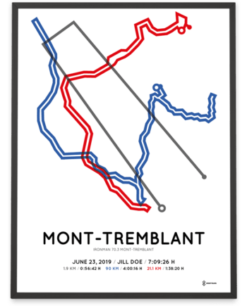 2019 Ironman 70.3 Mont-Tremblant course poster