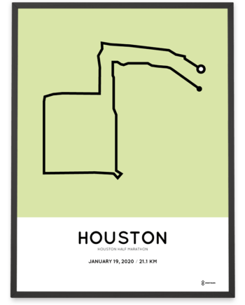 2020 Houston half marathon course poster