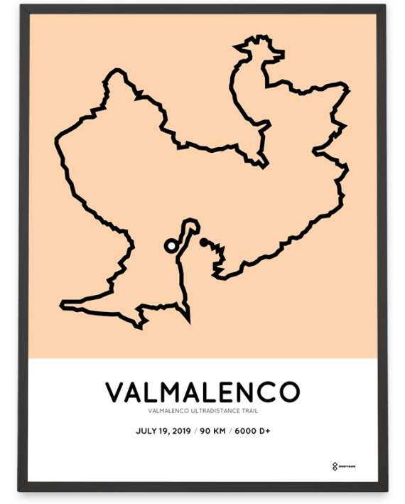 2019 Valmalenco Ultradistance trail 90km course poster