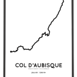 Col d'Aubisque starting in Argeles Gazost routemap poster