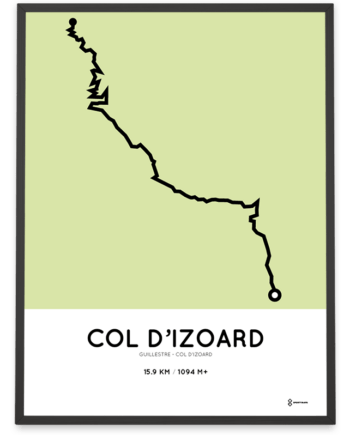 Col d'Izoard from Guillestre course print sportymaps