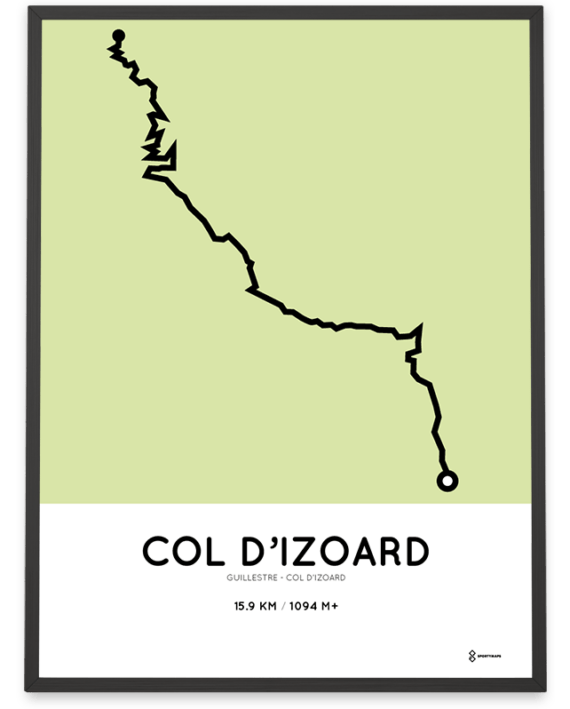 Col d'Izoard from Guillestre course print sportymaps