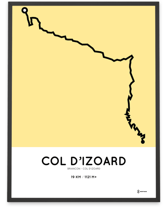 Col d'Izoard parcours from Briancon poster