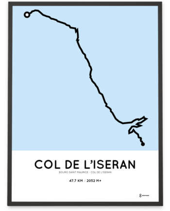 Col de L'Iseran from Bourg saint maurice course poster