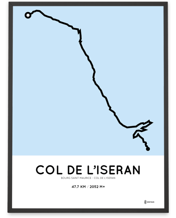 Col de L'Iseran from Bourg saint maurice course poster