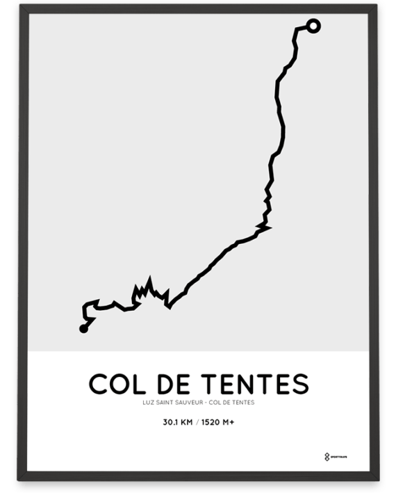 Col de Tentes from Luz Saint Sauveur course poster