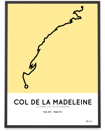 Col de la Madeleine via the D76 parcours poster