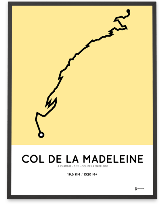 Col de la Madeleine via the D76 parcours poster