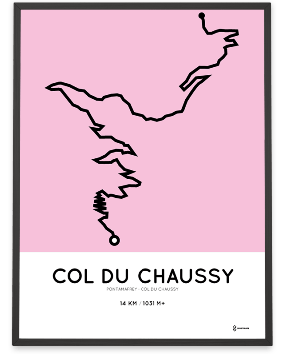 Col du Chaussy from Pontamafrey sportymaps course print