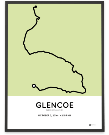 2016 Glencoe marathon racetrace poster