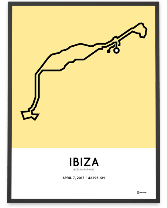 2017 Ibiza marathon course poster