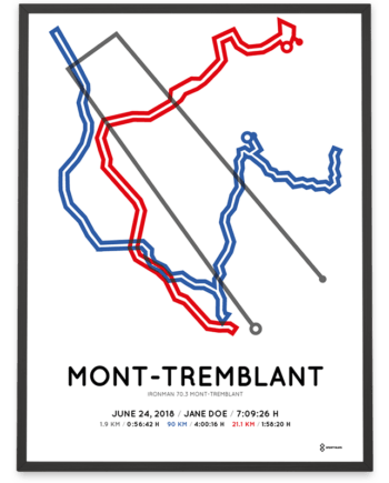 2018 Ironman 70.3 Mont-Tremblant sportmap print