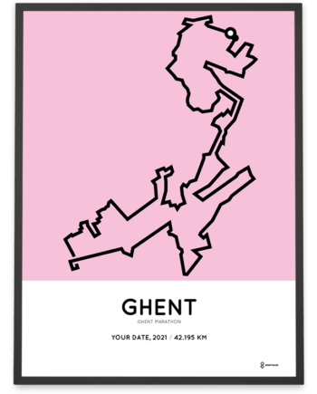 2021 Ghent marathon parcours poster