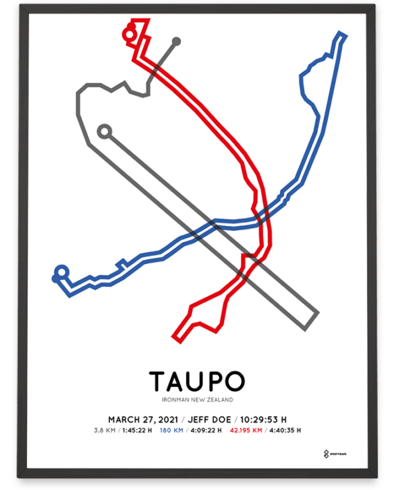 2021 Ironman Taupo routemap print