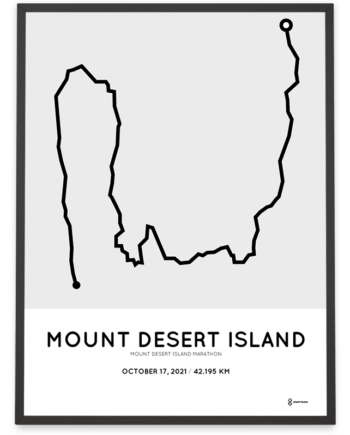 2021 Mount Desert Island marathon course poster