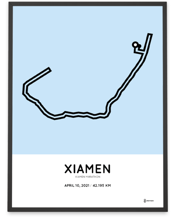 2021 Xiamen marathon course poster