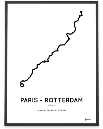 2013 Roparun Paris-Rotterdam route print