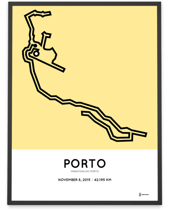 2015 Porto marathon course poster