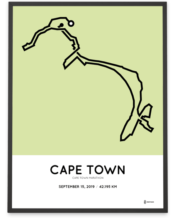 2019 Cape Town Marathon course poster