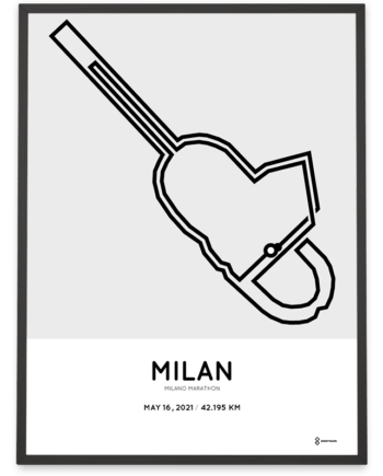 2021 Milano marathon course poster