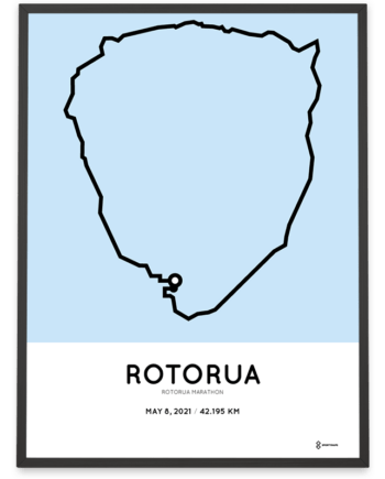 2021 Rotorua marathon routemap print