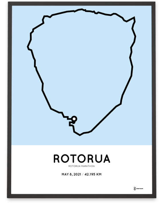 2021 Rotorua marathon routemap print
