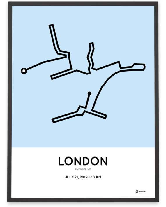 2019 London 10k routemap print