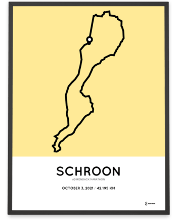 2021 Adirondack marathon course poster