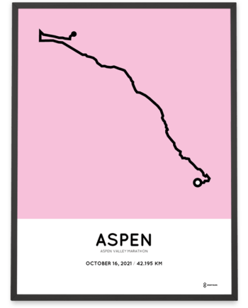 2021 Aspen Valley Marathon course poster