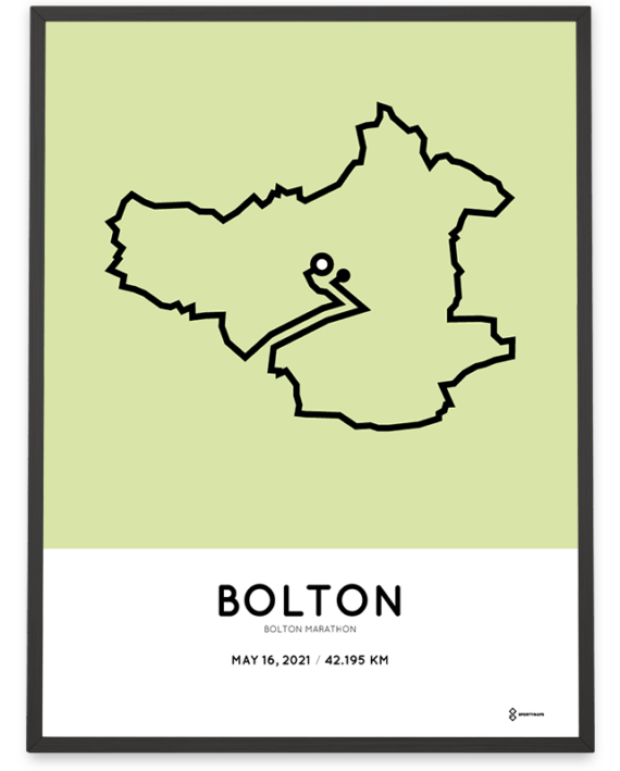 2021 Bolton Marathon course poster