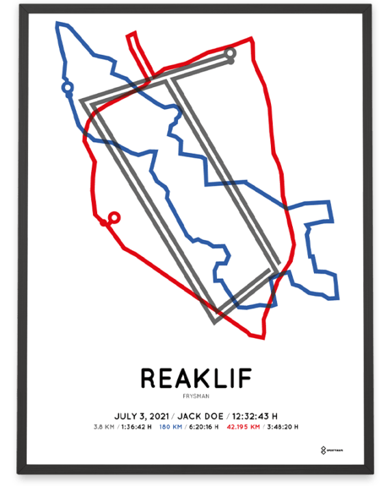 2021 Frysman triathlon sportymaps poster