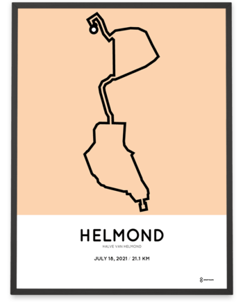 2021 Helmond half marathon route poster