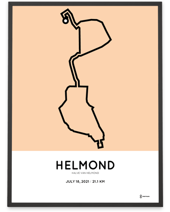 2021 Helmond half marathon route poster