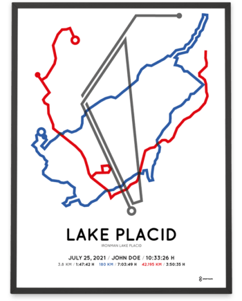 2021 Ironman Lake Placid Sportymaps course poster