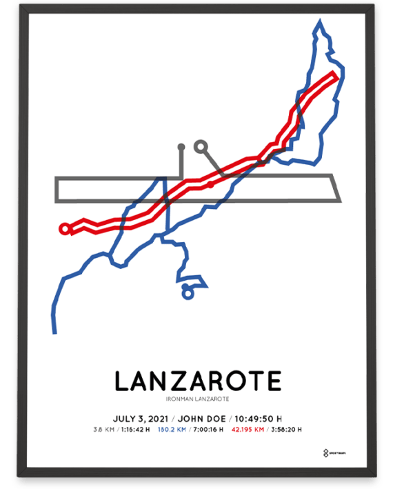 2021 Ironman Lanzarote course poster