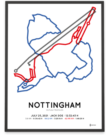 2021 Outlaw Triathlon Sportymaps course poster