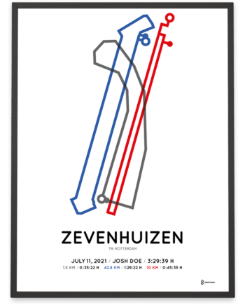 2021 Tri Rotterdam Olympic Distance course poster