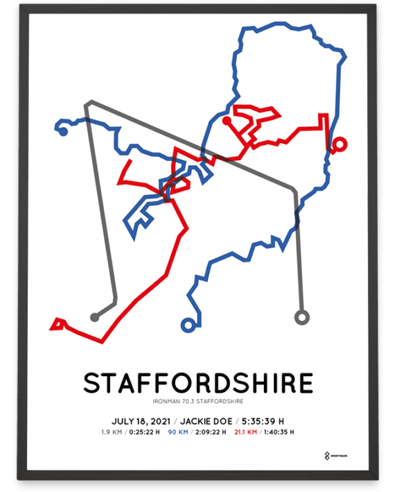 2021 ironman 70.3 staffordshire course poster