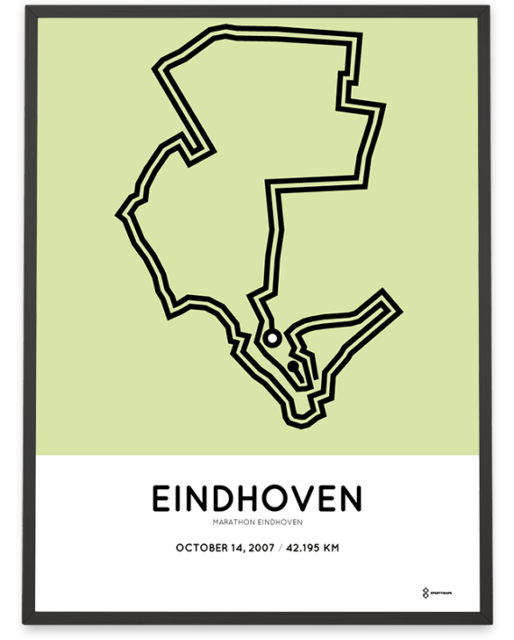 2007 Eindhoven marathon route poster
