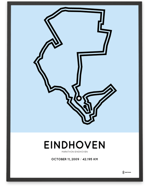 2009 Eindhoven marathon routemap print
