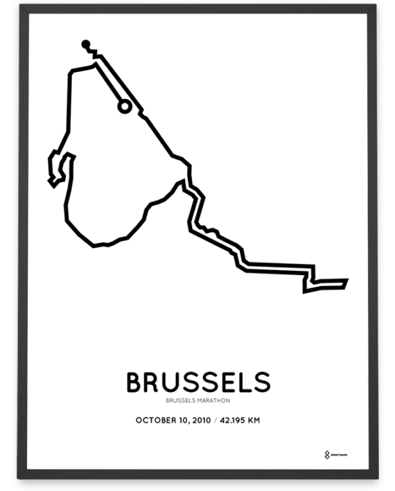 2010 Brussels marathon parcours poster