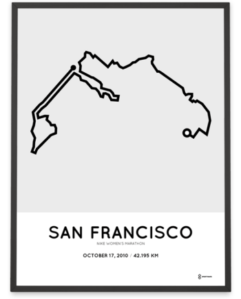 2010 San Francisco Womens Marathon course poster