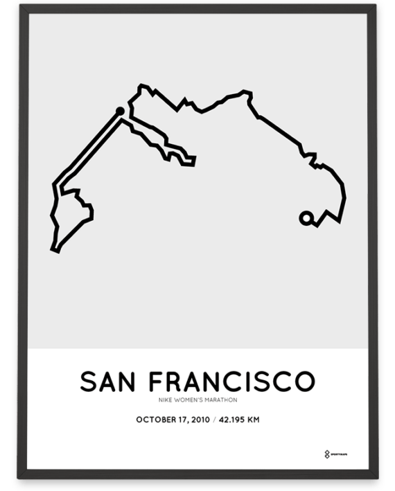2010 San Francisco Womens Marathon course poster